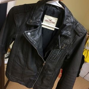 Hollister leather jacket